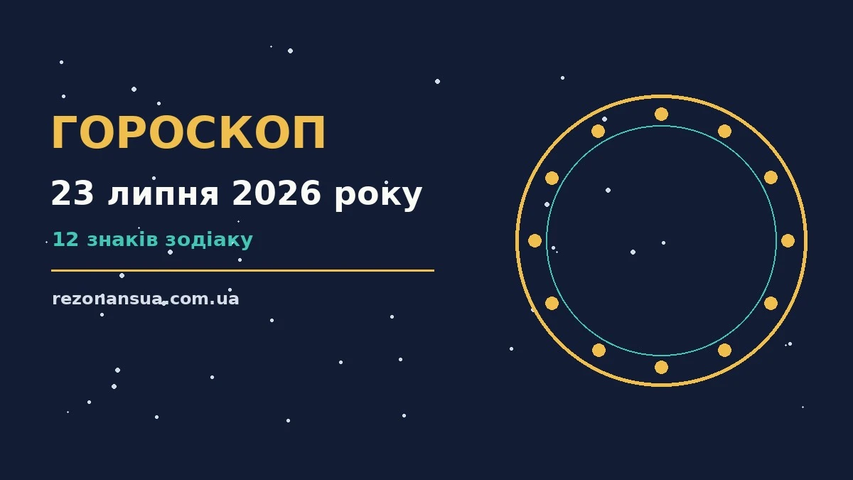 Зоряний гороскоп на 23 липня 2026 року для всіх знаків зодіаку