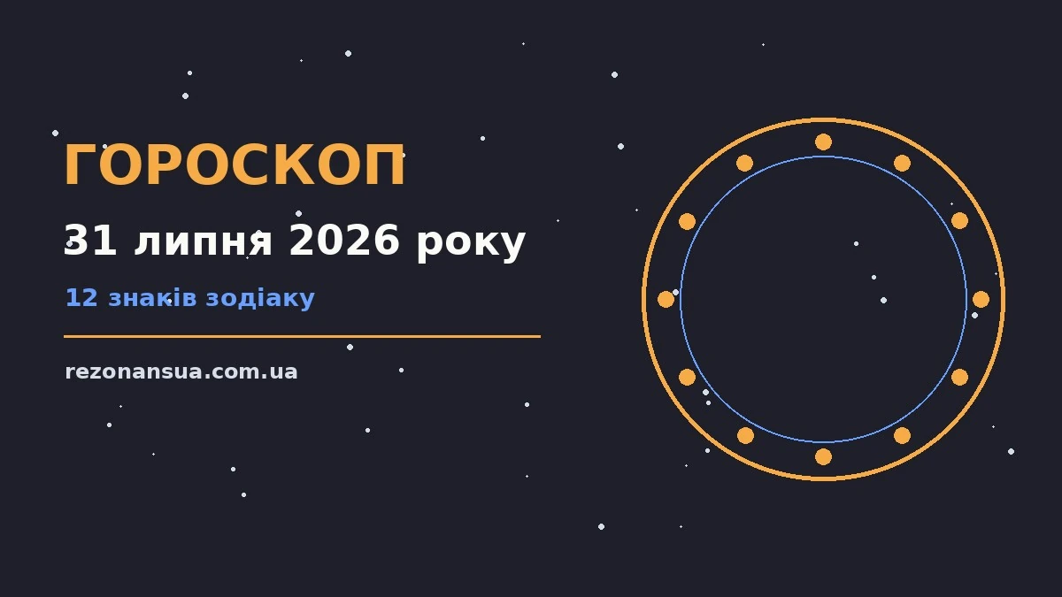 Зоряна карта п'ятниці 31 липня 2026 року як символ орієнтирів для гороскопу