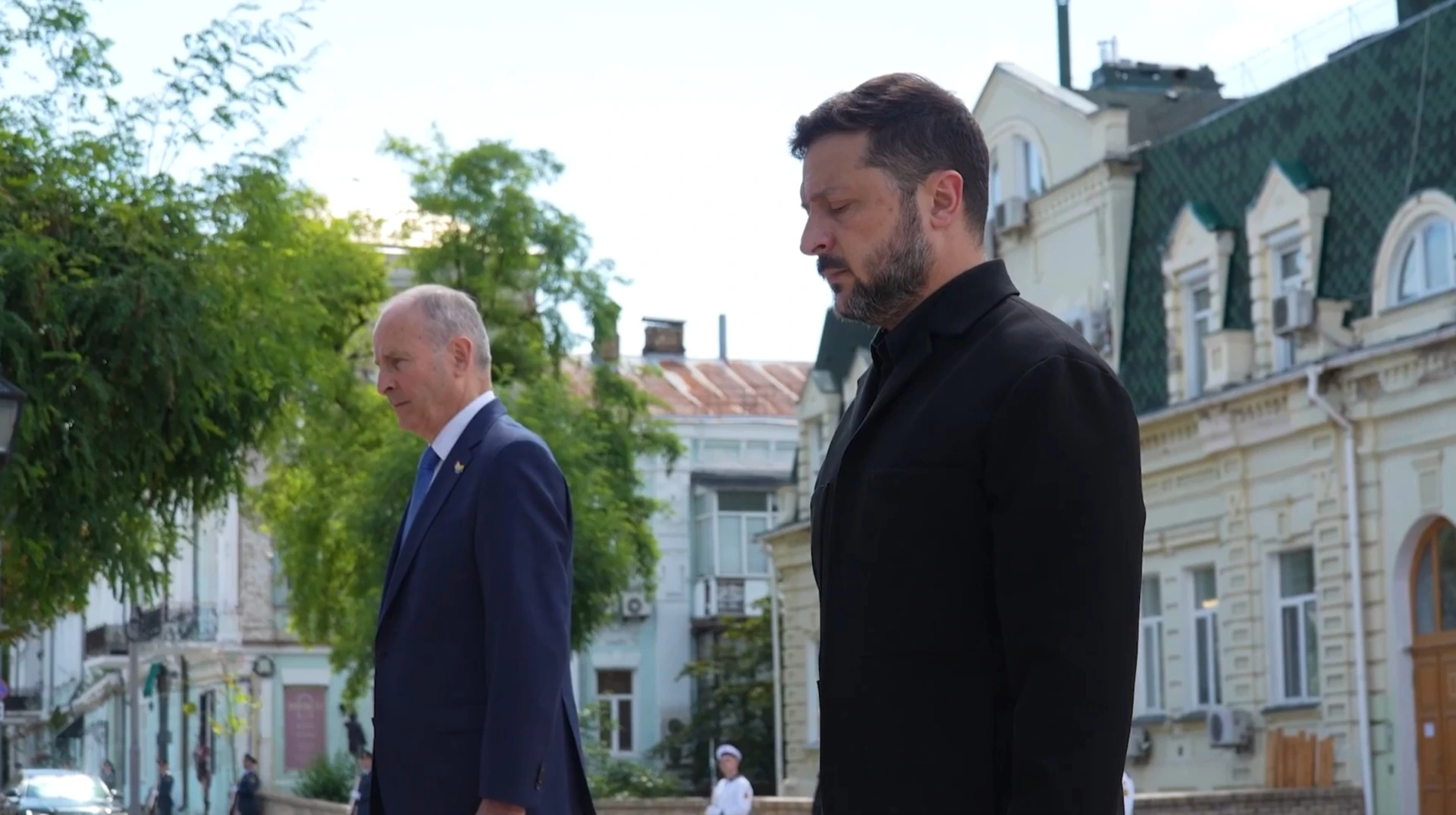 Міхол Мартін і Володимир Зеленський під час спільної пресконференції в Києві