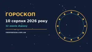 Зоряне небо над міською вежею, символ орієнтирів для гороскопу на 10 серпня 2026 року