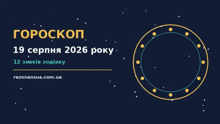Гороскоп на 19 серпня 2026 року: орієнтири для кожного знака для спокійних і точних рішень
