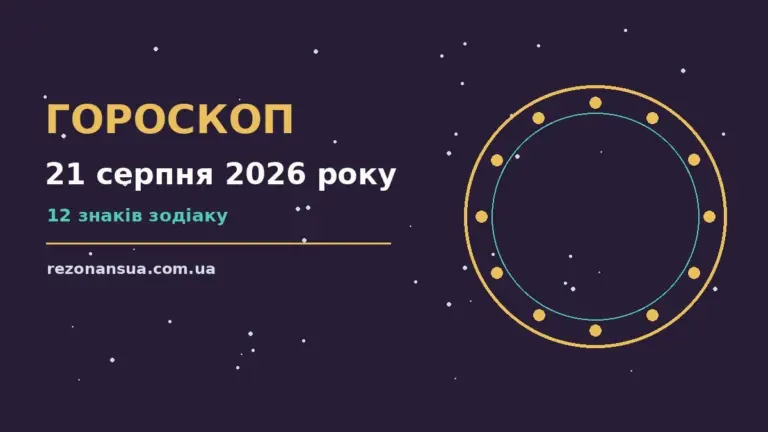 Гороскоп на 21 серпня 2026 року: орієнтири для кожного знака для спокійних і точних рішень