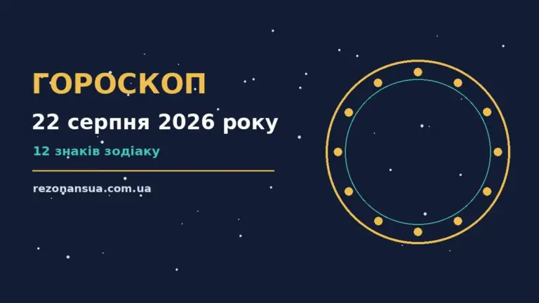 Гороскоп на 22 серпня 2026 року: орієнтири для кожного знака для спокійних і точних рішень
