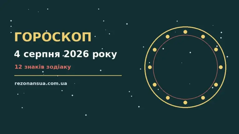 Гороскоп на 4 серпня 2026 року: орієнтири для кожного знака для спокійних і точних рішень