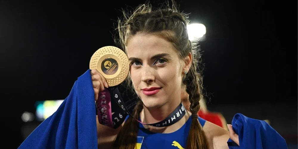 Ярослава Магучіх із золотою медаллю чемпіонату Європи-2026 зі стрибків у висоту