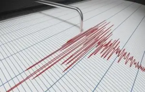 Карта Полтавської області з позначенням місця землетрусу