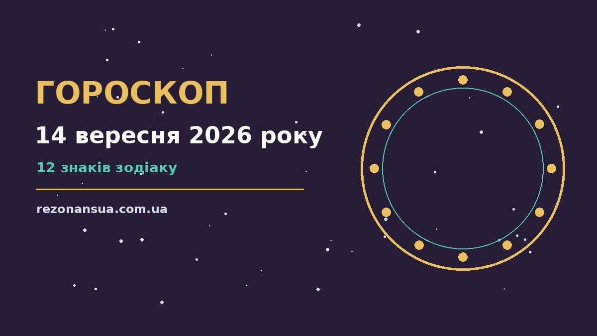 Гороскоп на 14 вересня 2026 року: практичні орієнтири для роботи, фінансів і стосунків