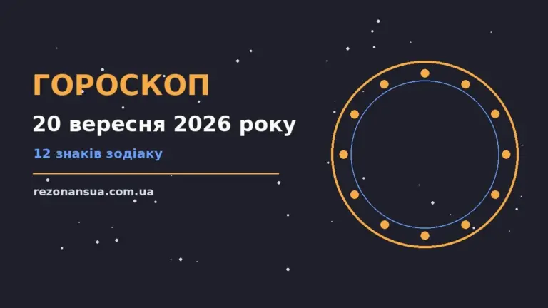 Гороскоп на 20 вересня 2026 року: орієнтири для кожного знака для спокійних і точних рішень