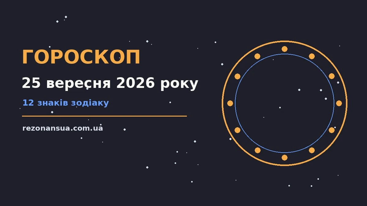 Зоряний гороскоп на 25 вересня 2026 року: підказки для дванадцяти знаків на п'ятницю