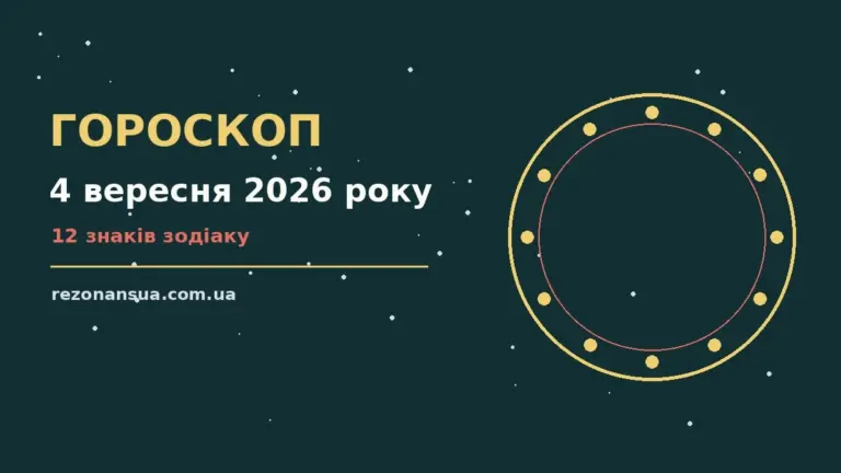 Гороскоп на 4 вересня 2026 року: орієнтири для кожного знака для спокійних і точних рішень