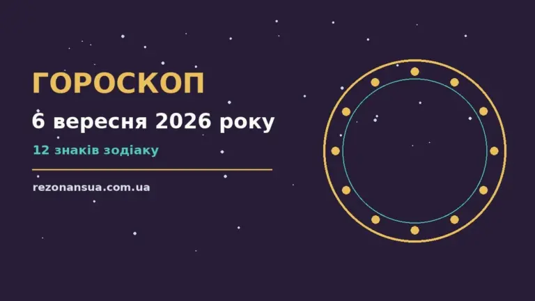 Гороскоп на 6 вересня 2026 року: орієнтири для кожного знака для спокійних і точних рішень