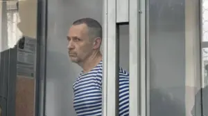 Обвинувачений у вбивстві Андрія Парубія Михайло Сцельніков у залі Франківського районного суду Львова, 10 вересня 2026 року