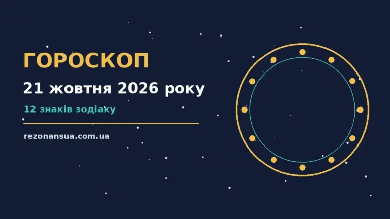 Гороскоп на 21 жовтня 2026 року: орієнтири для кожного знака для спокійних і точних рішень